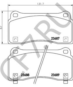 5093291AA Комплект тормозных колодок, дисковый тормоз DODGE в городе Красноярск