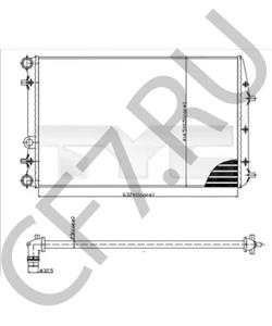 6Q0121253Q Радиатор, охлаждение двигателя VW/SEAT в городе Красноярск