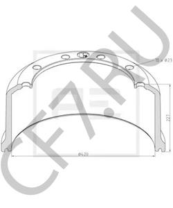 1 064 0260 02 барабан тормозной 420х227 SAF в городе Красноярск