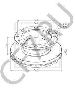 212 24 263 Тормозной диск MERITOR в городе Красноярск