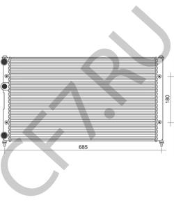 1H0121253A Радиатор, охлаждение двигателя VW/SEAT в городе Красноярск