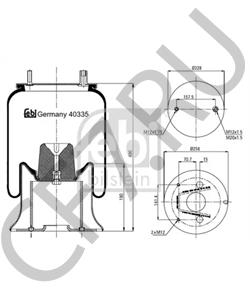 M-001782 Кожух пневматической рессоры FRUEHAUF в городе Красноярск