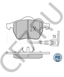 1J0 698 151 K Комплект тормозных колодок, дисковый тормоз VW (FAW) в городе Красноярск