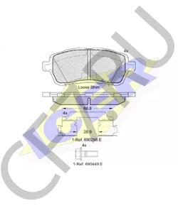 1 848 518 Комплект тормозных колодок, дисковый тормоз FORD AUSTRALIA в городе Красноярск