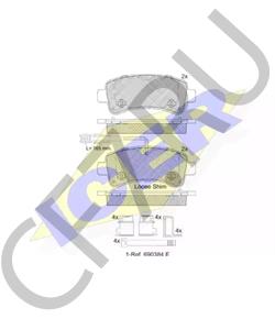 68230095AC Комплект тормозных колодок, дисковый тормоз RAM в городе Красноярск