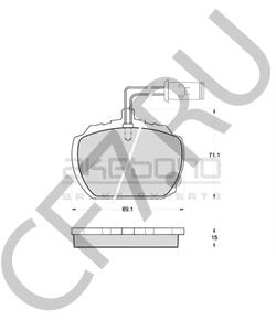 GBP268 Комплект тормозных колодок, дисковый тормоз RELIANT в городе Красноярск