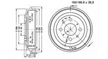 ALFA ROMEO Тормозной барабан