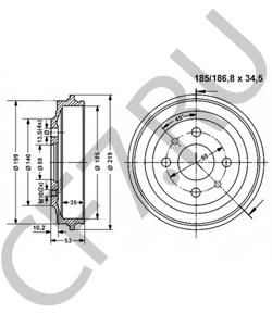 5974792 Тормозной барабан ALFA ROMEO в городе Красноярск