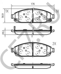 5080868AC Комплект тормозных колодок, дисковый тормоз JEEP VIASA в городе Красноярск