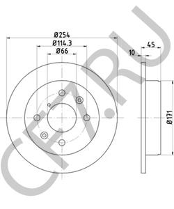 H00126251 Тормозной диск MAZDA в городе Красноярск