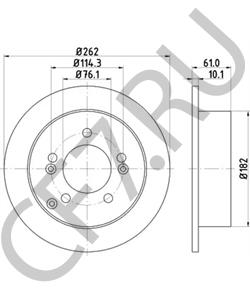 5841139600 Тормозной диск HYUNDAI в городе Красноярск