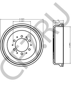 4243135180 Тормозной барабан TOYOTA в городе Красноярск