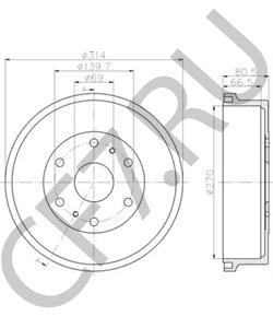 4243126181 Тормозной барабан TOYOTA в городе Красноярск