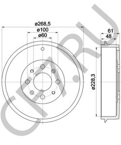 55704058 Тормозной барабан FIAT в городе Красноярск