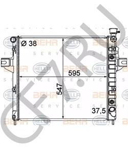 52079425AB Радиатор, охлаждение двигателя JEEP в городе Красноярск